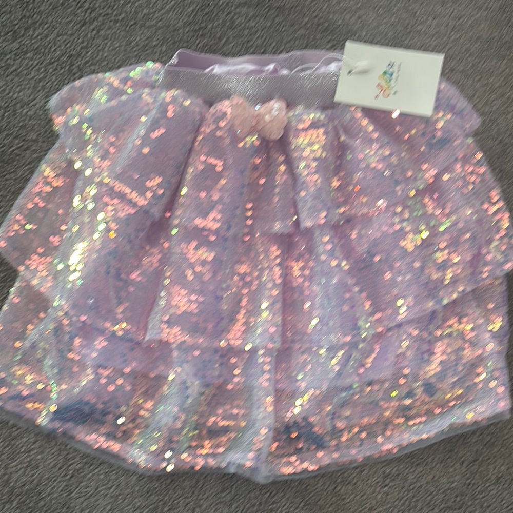 Sparkly Pink and Purple Layered Skirt